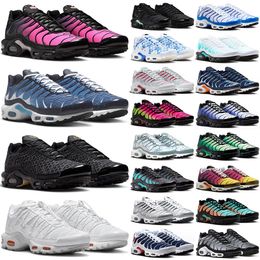 with box running tn shoes men women tns utility designer sneakers triple black white red navy blue pink green brown mens womens tnss outdoor sports trainers