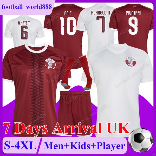 XXXL 4XL Qatar 2026 World Cup Soccer Jerseys AFIF ALAAELDIN L.MENDES Y.AYMAN 26 27 Football Shirts EDMILSON JR. MUNTARI A.HATEM football kits MADIBO Men Kids Kit Socks Set