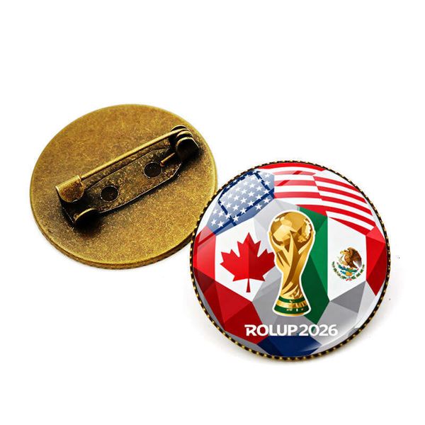 2026 US-Canada-Mexico World Cup commemorative brooch, football event badge, cross-border new product, fan merchandise, brooch accessory