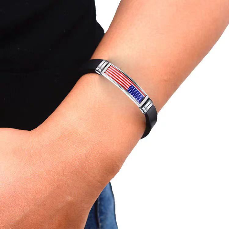 For 2026 World Cup National Flag Bracelet for Men Portugal Spain Belgium Germany Venezuela France Poland Brazil Canada USA Bangle