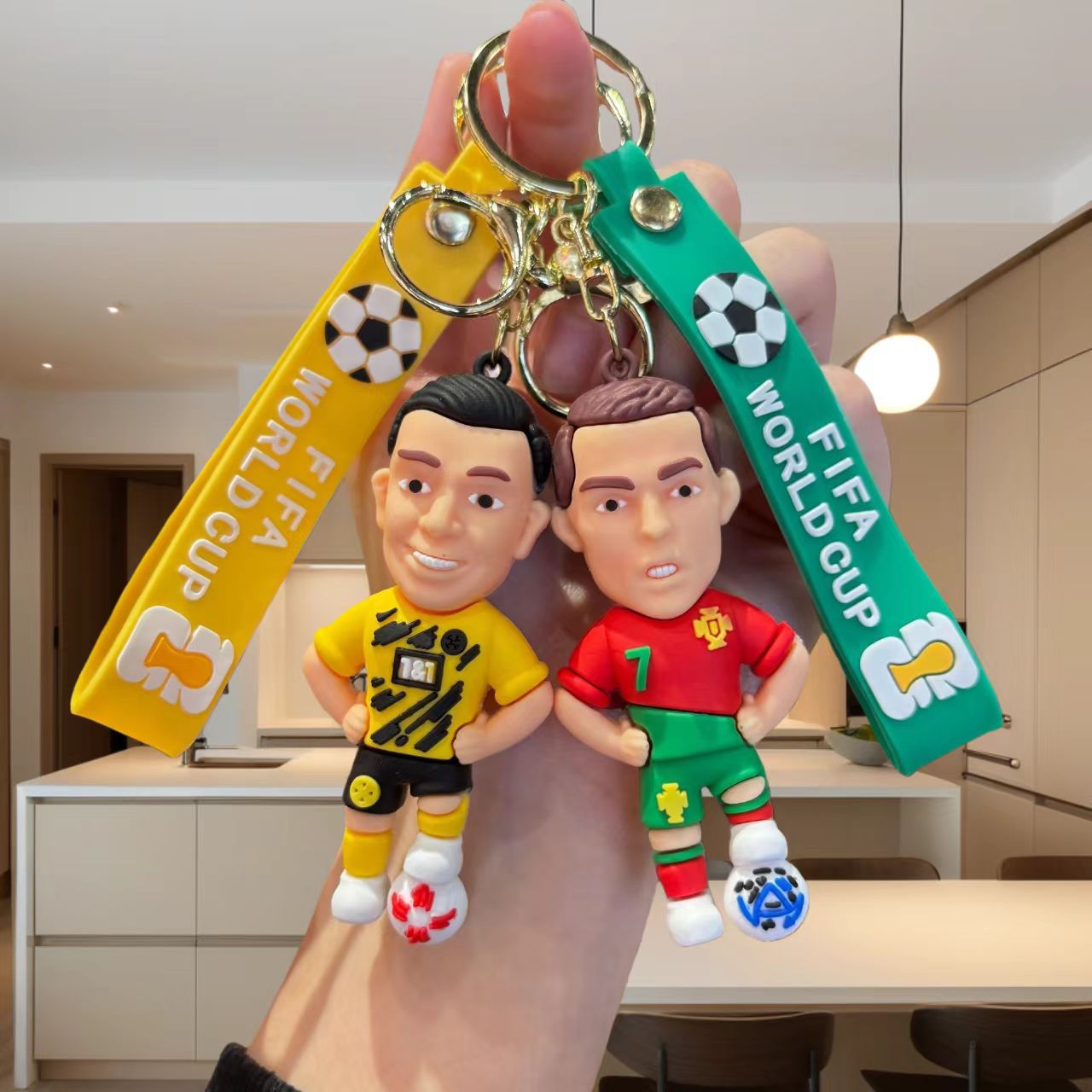 Wholesale of Popular Trendy Items: World Cup Messi Football Star Neymar Keychain, Keychain, Figurine, Car Bag Accessories hj26413